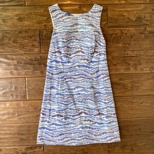 Tori Richard Honolulu Calm Seas Dagmar Sleeveless Dress sz 0 Hawaiian
